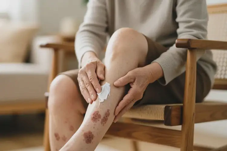 老人小腿上经常长湿疹能治好吗(图1)