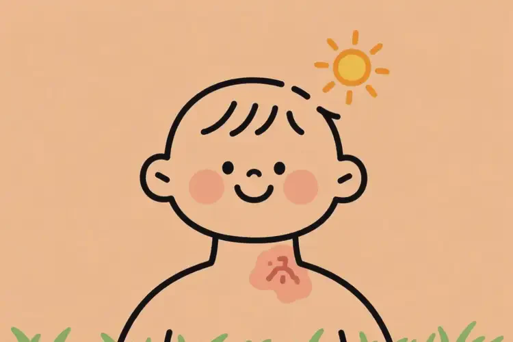 孩子脖子上有湿疹能治好吗(图2)