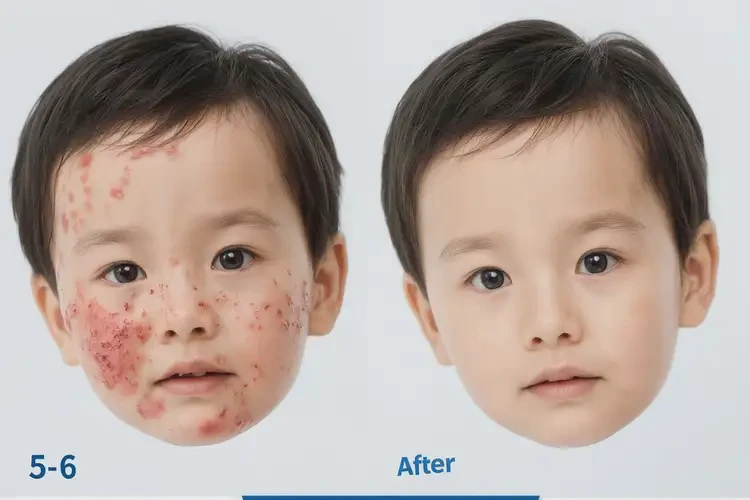 少儿脸上容易起湿疹能治好吗(图1)