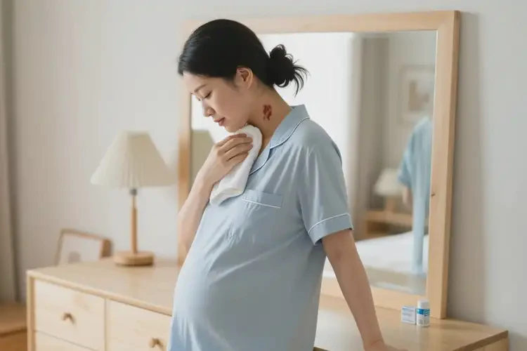 产妇脖子上偶尔长湿疹能治好吗(图2)