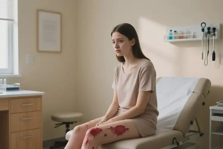 女人大腿经常长湿疹不管它会自己痊愈吗(图2)