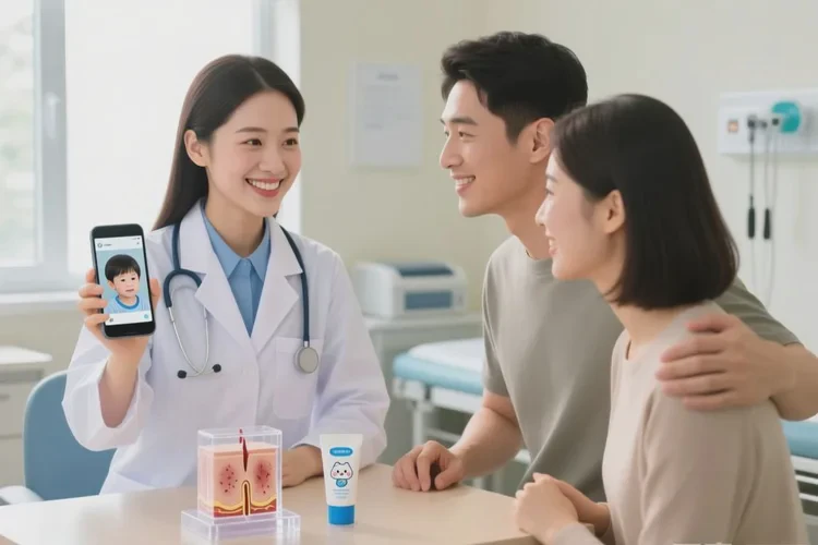 宝宝手臂出现湿疹可以治愈吗(图2)