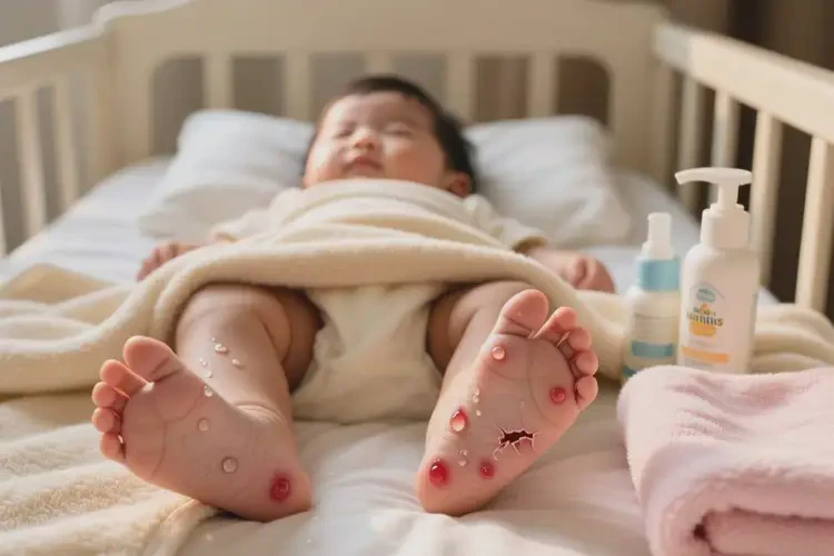 儿童脚上偶尔长湿疹不管它会自己好吗(图2)