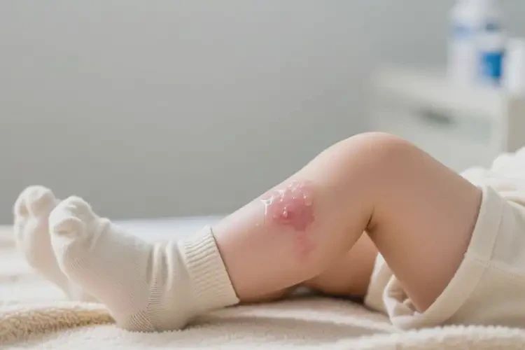 孩子小腿上长湿疹能治好吗(图4)