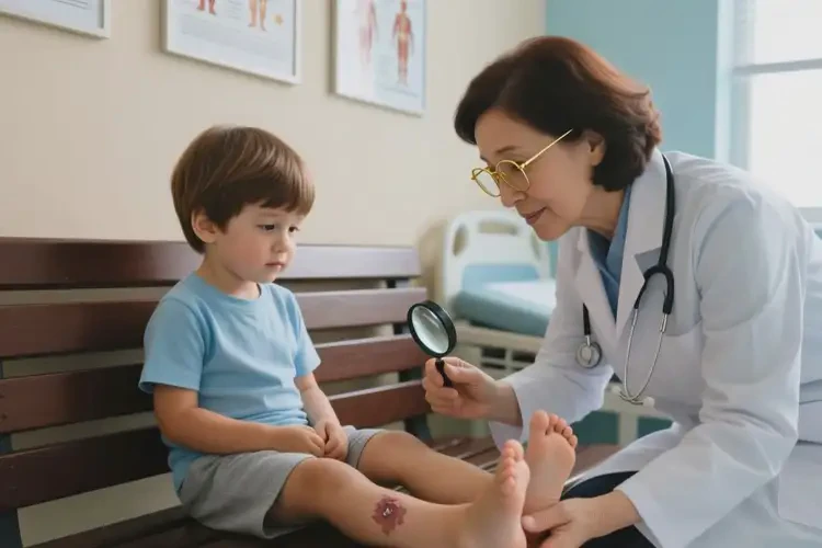 小孩脚上偶尔长湿疹能治好吗(图1)