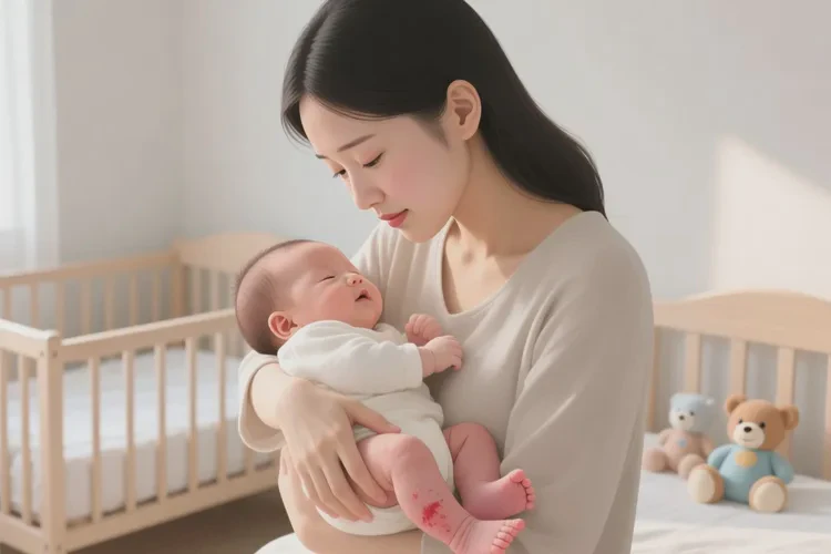 宝宝小腿上容易长湿疹可以治愈吗(图1)