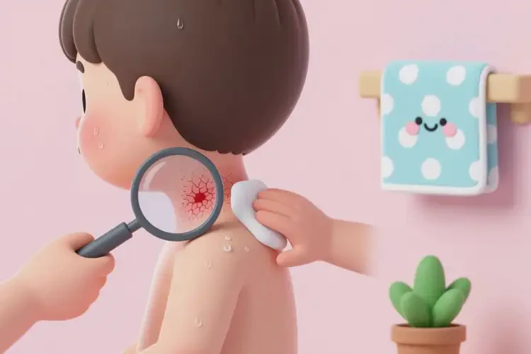 小孩脖子上起湿疹能治好吗(图1)