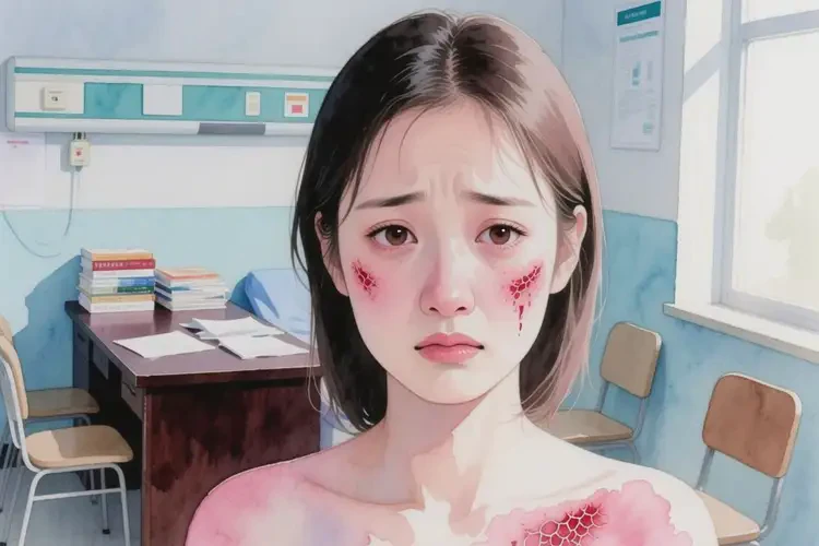 女性脸上容易长湿疹能够彻底治愈吗(图1)