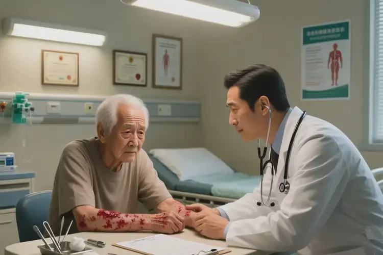 老人手臂经常起湿疹能治好吗(图1)