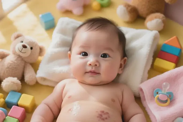 婴儿肚子上出湿疹可不可以彻底自愈(图1)