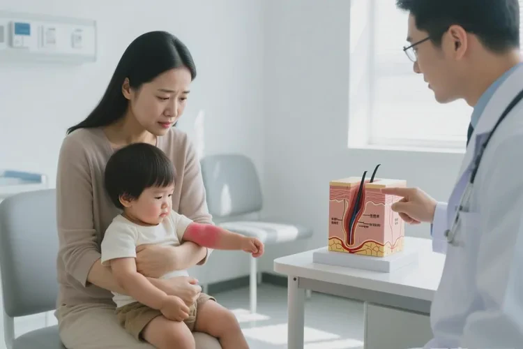 孩子全身偶尔起湿疹可以治愈吗(图1)