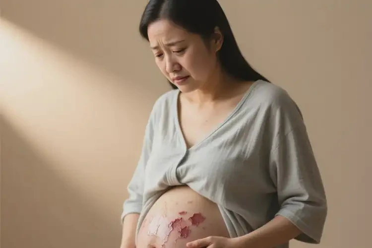 哺乳期妈妈肚子起湿疹能不能彻底自愈(图1)