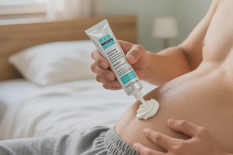 男性肚子偶尔长湿疹能治愈吗(图1)