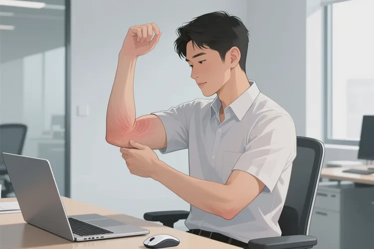 男性手臂上有湿疹能治愈吗(图1)