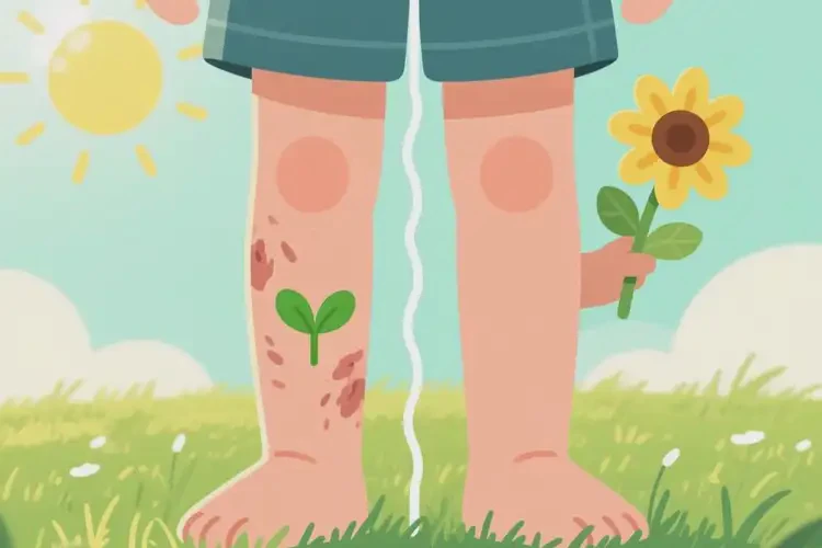 小孩大腿长湿疹能治好吗(图2)