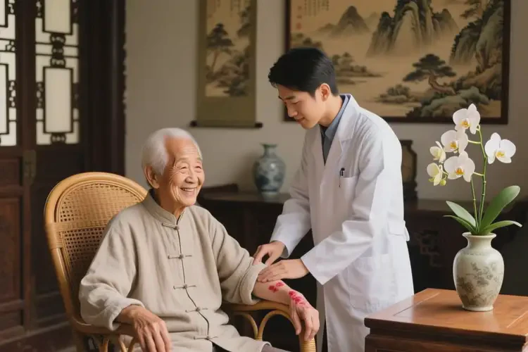 老年人手臂上偶尔长湿疹能治好吗(图1)