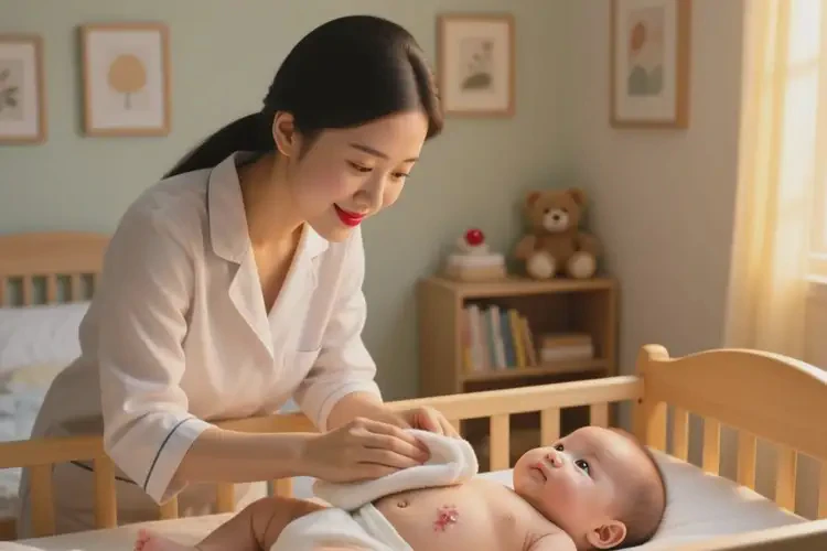 幼儿肚子上容易起湿疹能不能彻底自愈(图1)