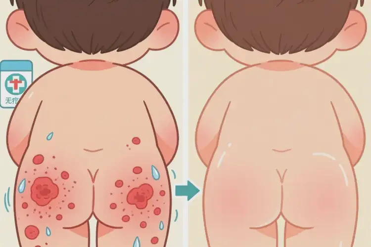 小孩屁股起湿疹能治好吗(图2)