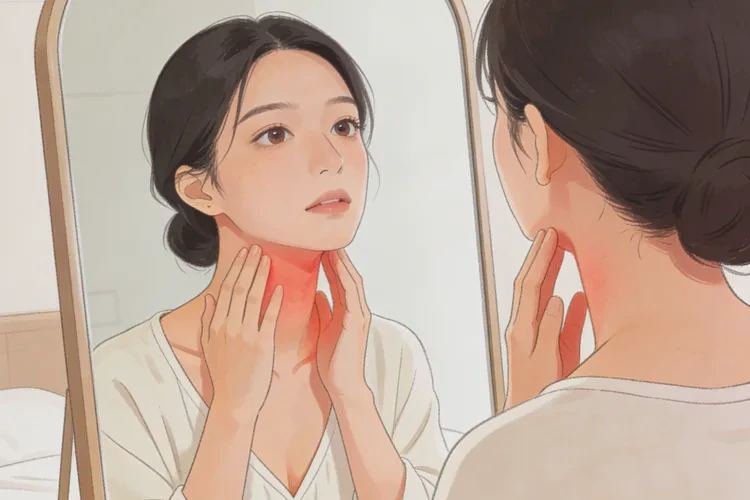 女人脖子偶尔起湿疹能靠自己自愈吗(图1)