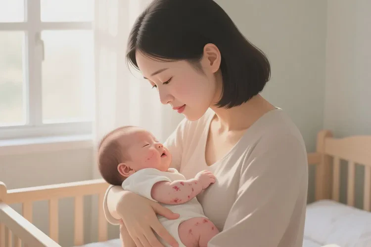 宝宝身上偶尔起湿疹可以治愈吗(图1)