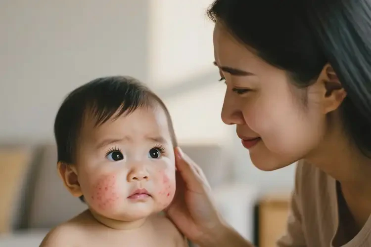 幼儿面部容易起湿疹不管它会自己痊愈吗(图1)