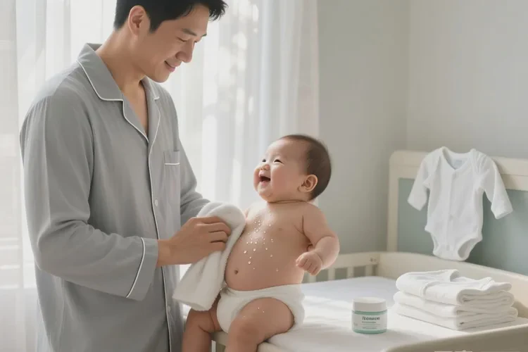 婴儿肚子上容易起湿疹可以治愈吗(图2)