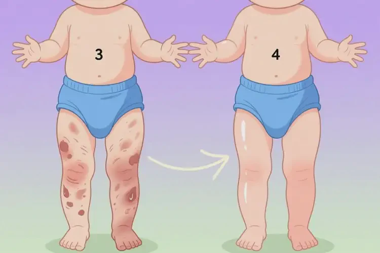 婴幼儿小腿上出湿疹能治好吗(图1)