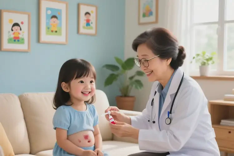 小孩肚子长湿疹能治好吗(图1)