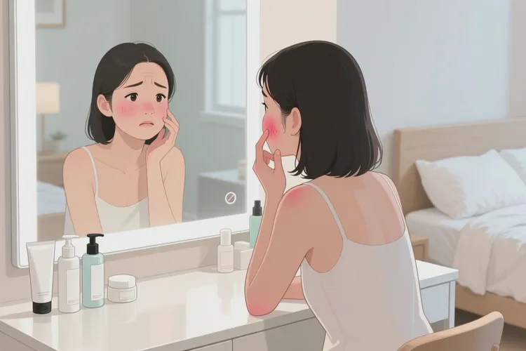 女性面部容易长湿疹能治愈吗(图1)