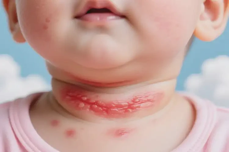 孩子脖子上起湿疹能治好吗(图2)