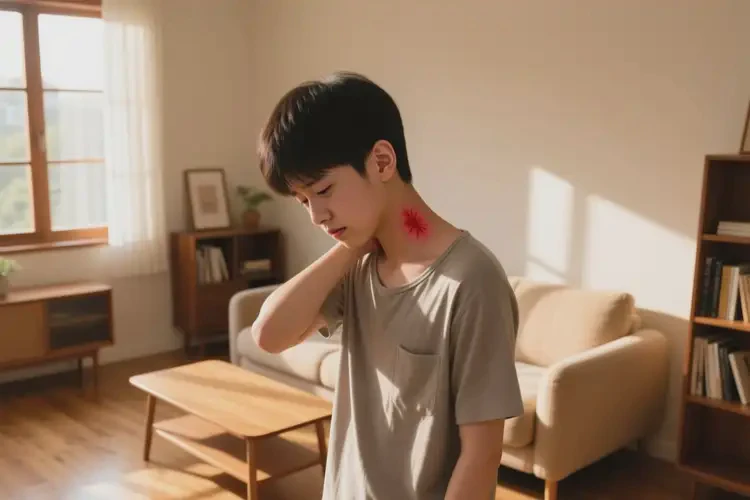 青少年脖子上出湿疹不管它会自己好吗(图1)