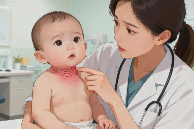 婴幼儿脖子容易起湿疹可以治愈吗(图1)