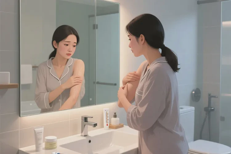 女人手臂上长湿疹能靠自己自愈吗(图1)