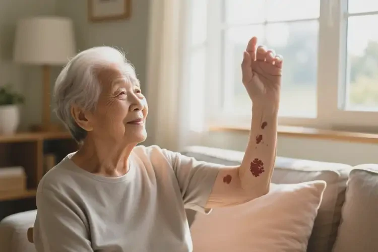 老年人手臂出现湿疹能治好吗(图1)