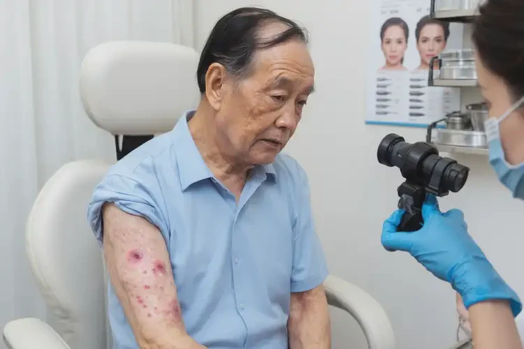 老人手臂偶尔起湿疹能治好吗(图4)