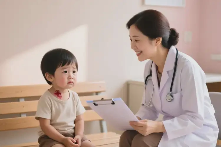 小孩脖子有湿疹能治好吗(图1)