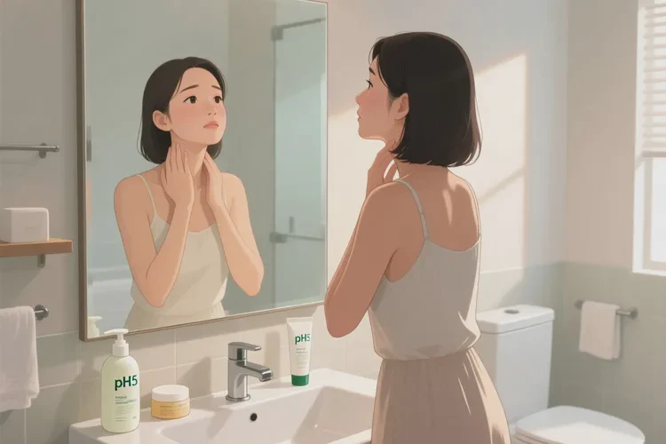 女人脖子偶尔长湿疹能靠自己自愈吗(图1)