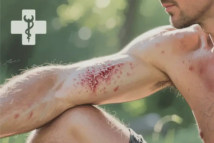 男性手臂上起湿疹能治好吗(图2)