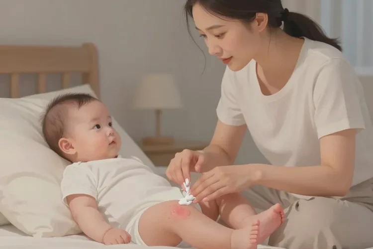 婴儿小腿偶尔长湿疹可以治愈吗(图1)