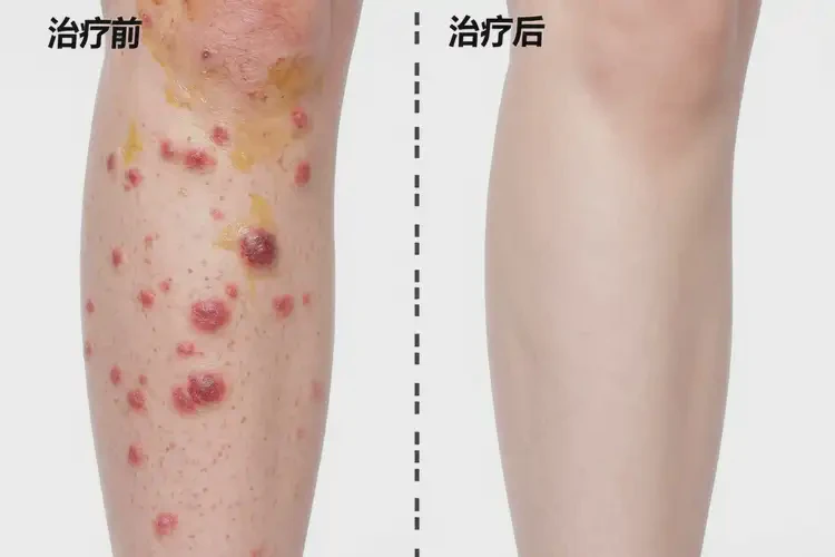 女性小腿出现湿疹能治好吗(图1)