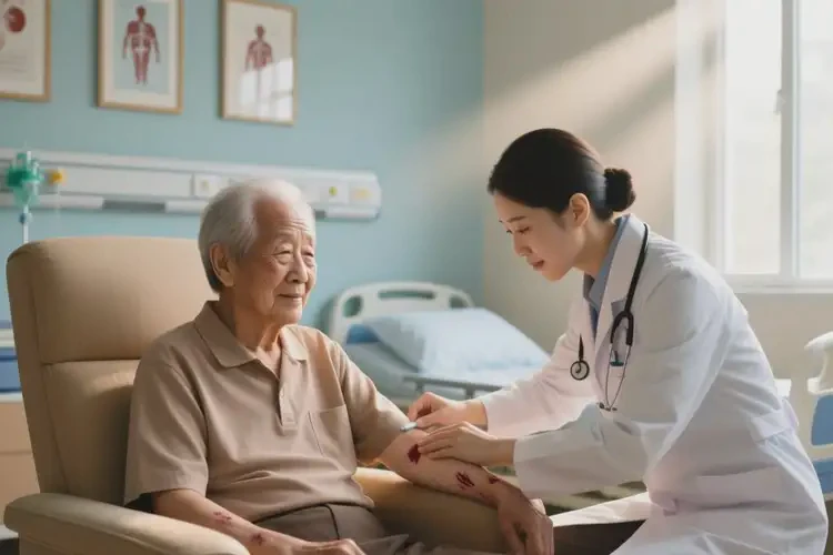 老人脸上经常起湿疹能治好吗(图1)