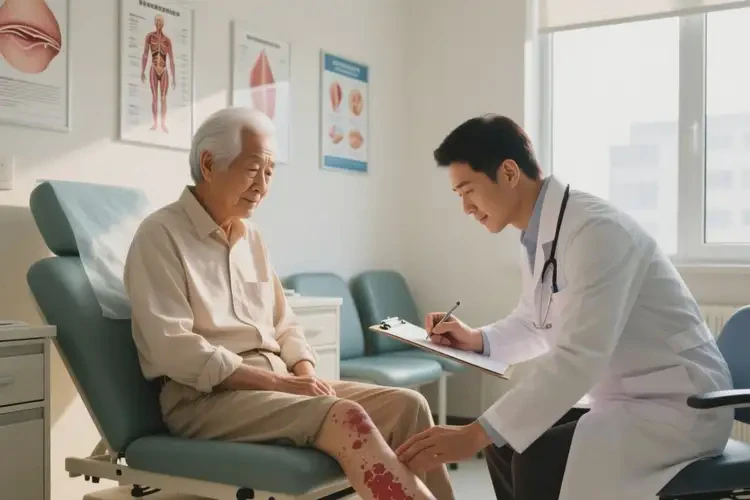 老人小腿上出现湿疹能治好吗(图1)