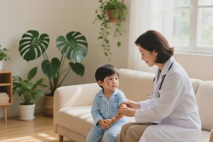 小孩脸上偶尔长湿疹能治好吗(图3)