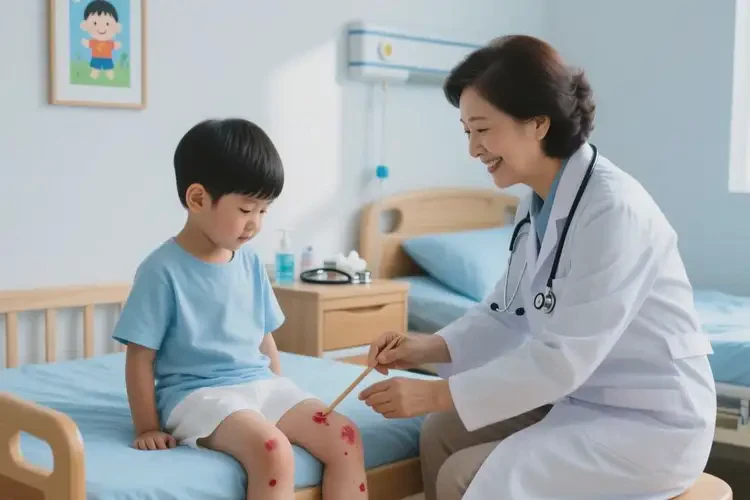 小儿大腿上偶尔长湿疹能够彻底治愈吗(图2)