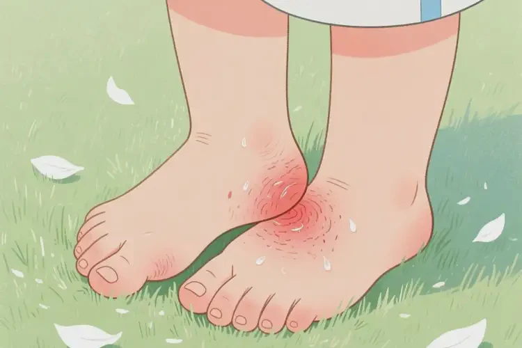 少儿脚上偶尔起湿疹能治好吗(图1)