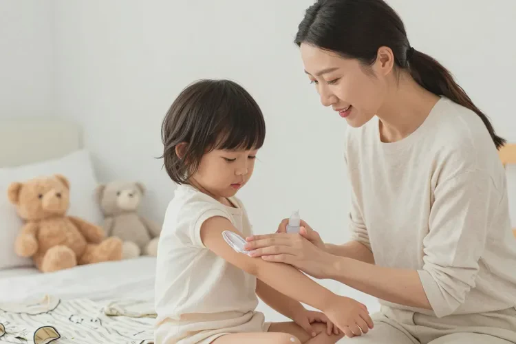 小孩手臂出湿疹可以治愈吗(图1)