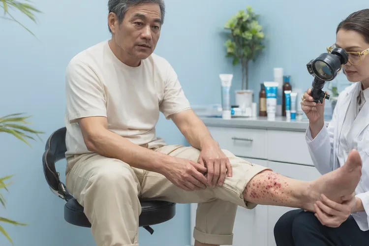 男性小腿起湿疹可以治愈吗(图2)