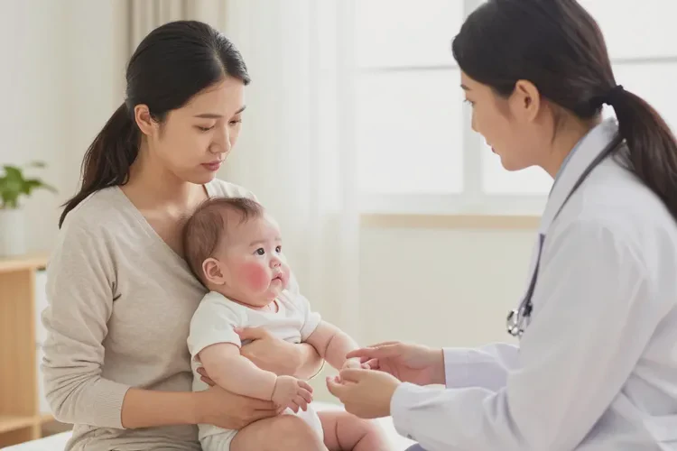 婴儿脸上出现湿疹可以治愈吗(图1)