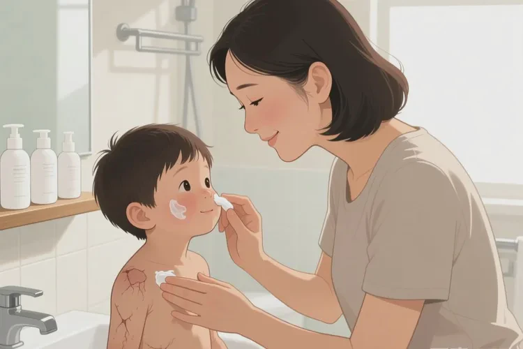 小孩手臂上容易起湿疹可以治愈吗(图1)