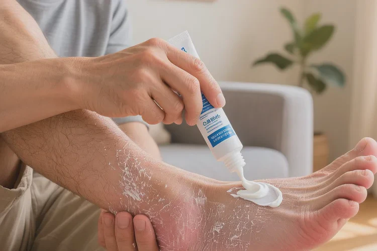 男性脚上长湿疹可以治愈吗(图1)